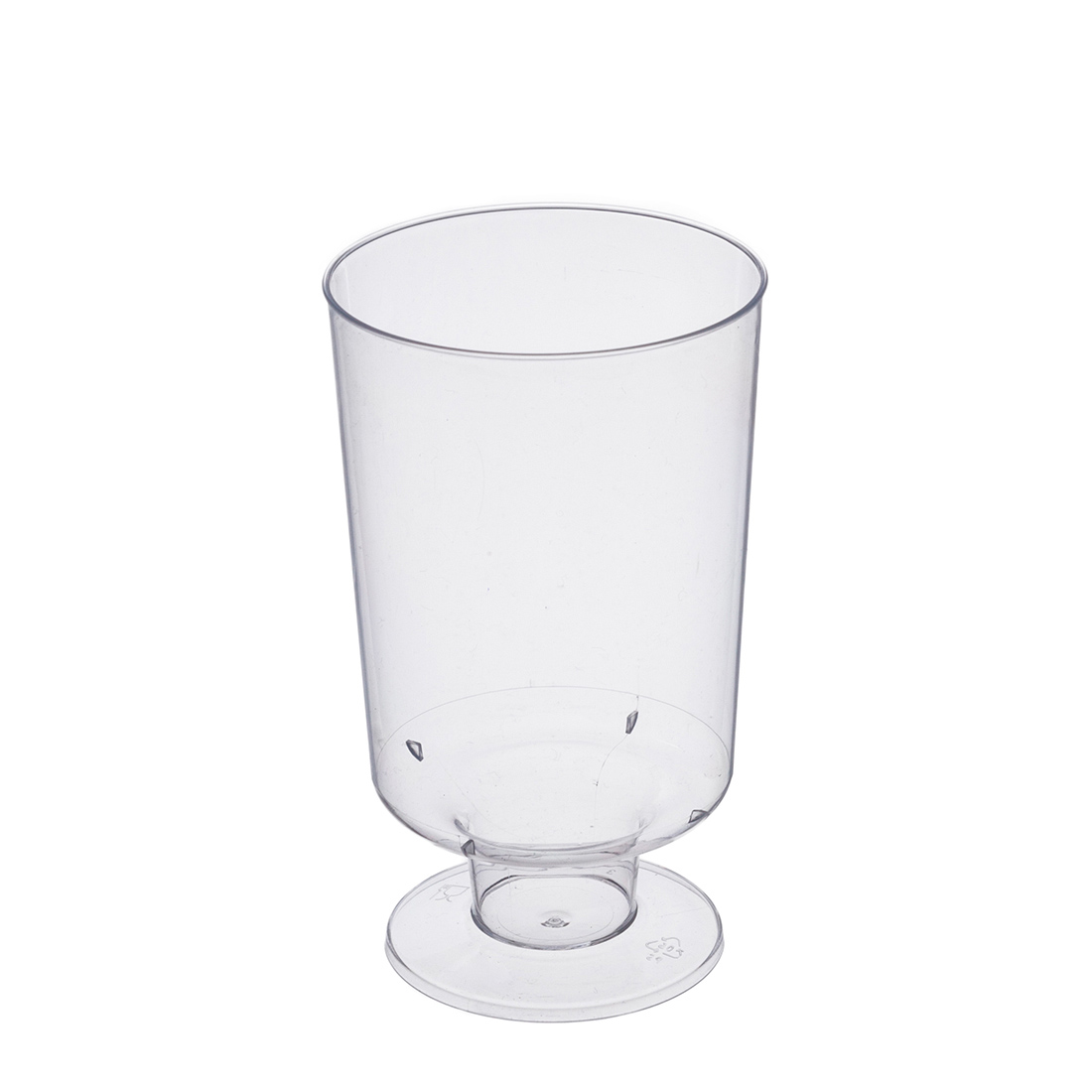 Trinkglas mit Fuß PS glasklar 150ml