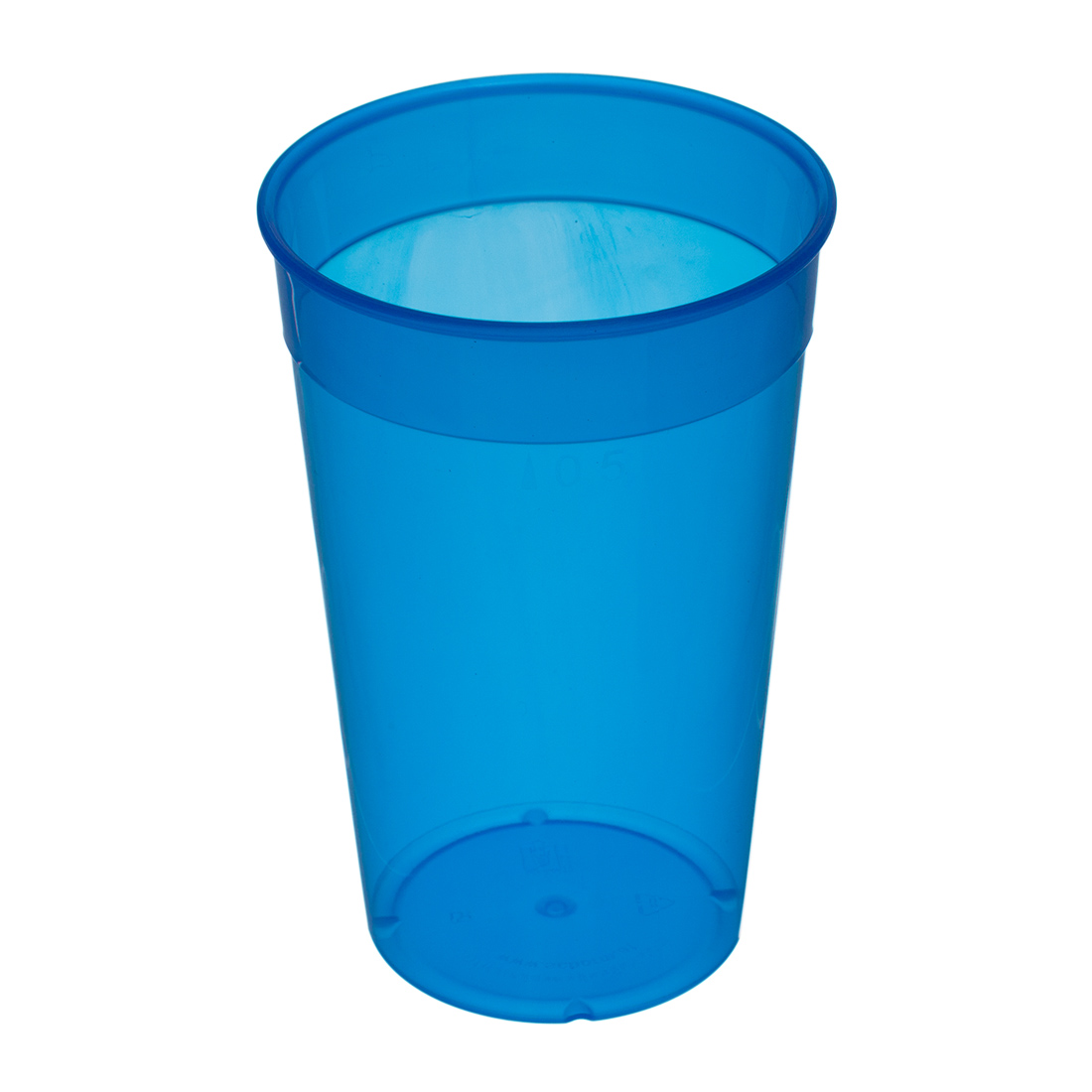 Mehrwegbecher PP mit Trinkrand blau 500ml