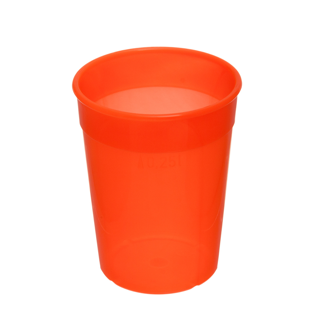 Mehrwegbecher PP mit Trinkrand orange 250ml