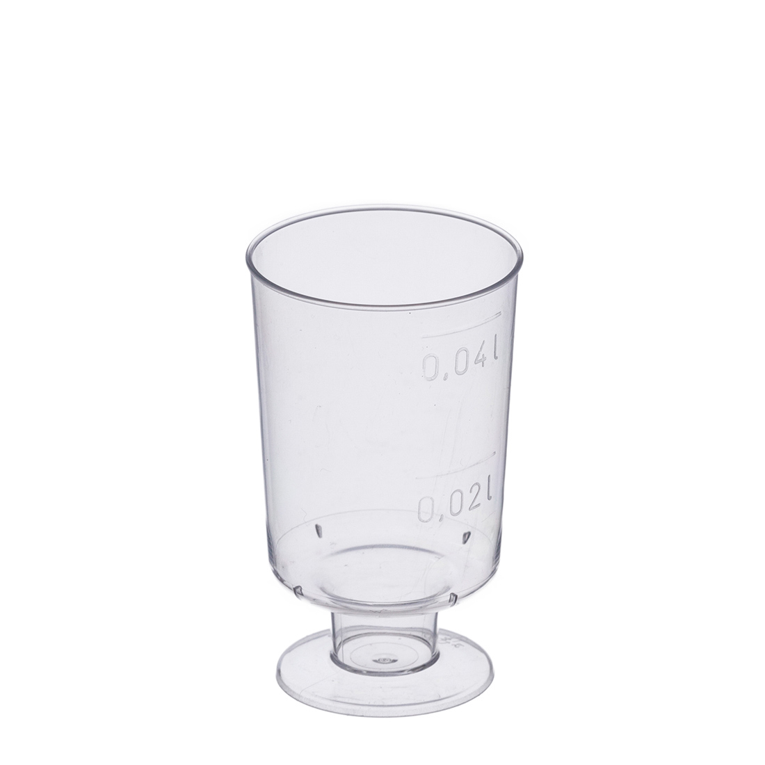 Trinkglas mit Fuß PS glasklar 40ml