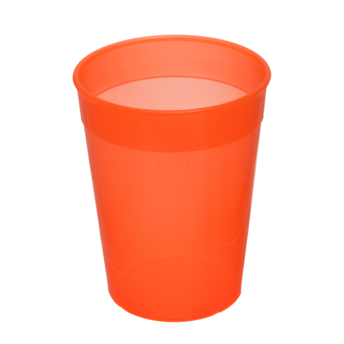 Mehrwegbecher PP mit Trinkrand orange 400ml