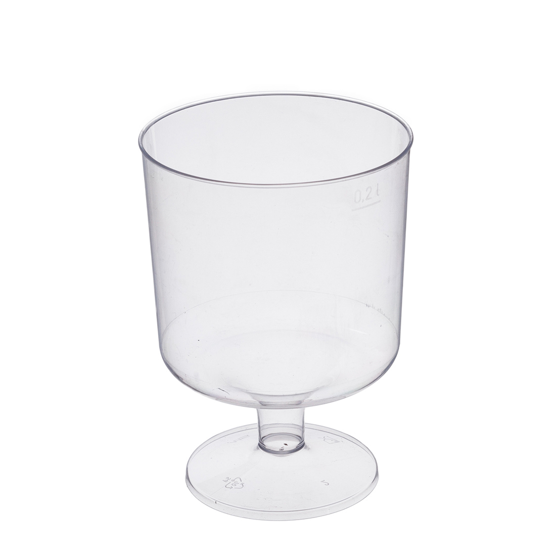 Trinkglas mit Fuß PS glasklar 200ml