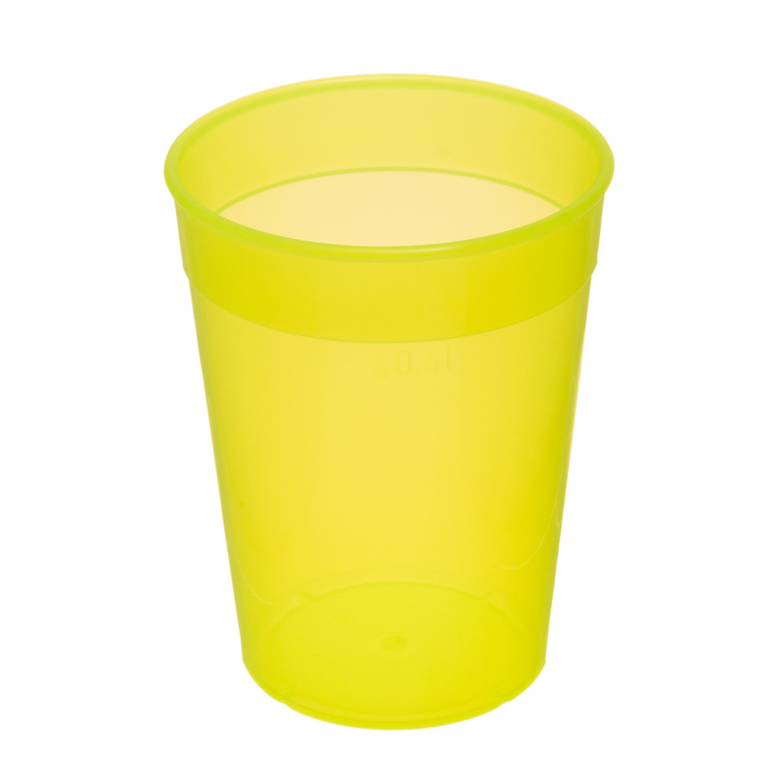 Mehrwegbecher PP mit Trinkrand gelb 400ml