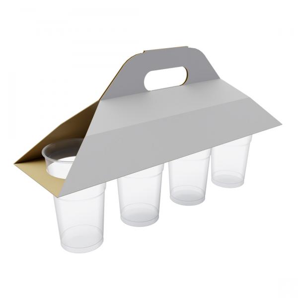 Becherträger & Becherhalter aus Pappe & Karton für 2 oder 4 oder 6 Becher